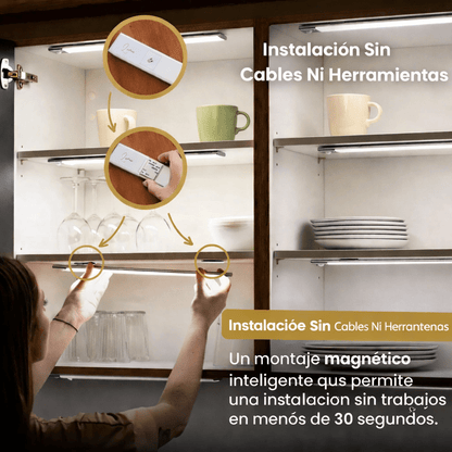 Movimiento 3.0™ | Regleta LED inalámbrica con sensor de movimiento - Isamundo