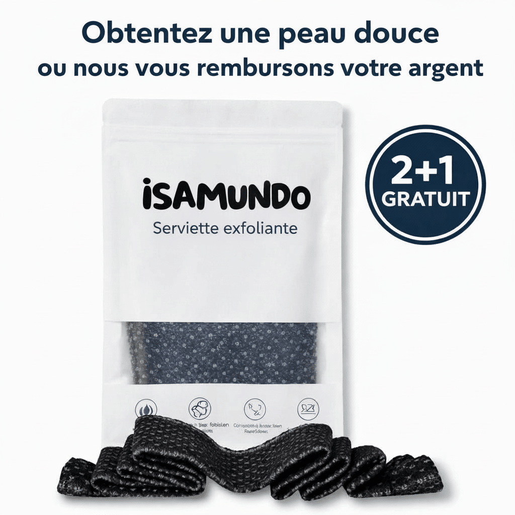 Serviette Exfoliante Antibactérienne pour Douche - Isamundo